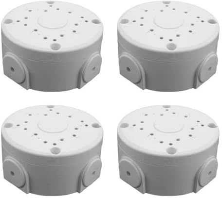 4 Pack Kamera-Anschlussdose Abzweigdose Verstecktes Kabel aus Aluminiumlegierung für Dome-Kamera Junction box Wasserdicht für Überwachungskameras im Innen und Außenbereich geeignet für Wände Decken