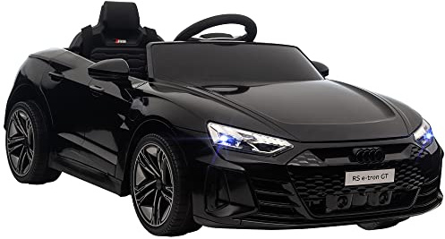 HOMCOM AUDI RS e-tron GT Macchina Elettrica per Bambini 3-5Anni 12V Nero