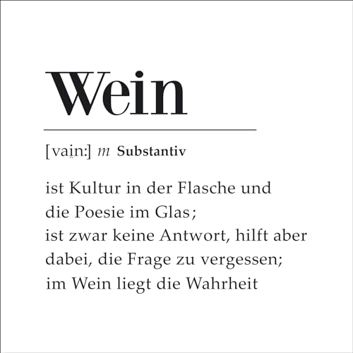 Pro-Art Glasbild Wein Definition, 20x20 cm
