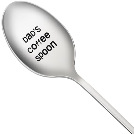 Dad's Coffee Spoon, Fathers Day Gift from Daughter Son Engraved Coffee Tea Spoons Dad Gifts for Mens I Love You Gifts for Daddy Papa Father in Law Christmas Birthday Gift A7BXGKFS