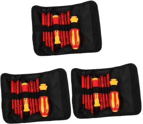 Hemobllo 3 Set set di strumenti per elettricista portavite kit cacciavite per elettricista cacciaviti professionali elettroutensili utensili elettrici attrezzo da elettricista antiscivolo