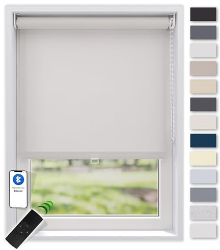 EFIXS Sonnenschutz Rollo, transparent, Breiten: 40-240, Höhe bis 275 cm, Hier 60 x 275 cm (BxH), Weiss, Blendschutz, Kettenzug, Springrollo, Motor