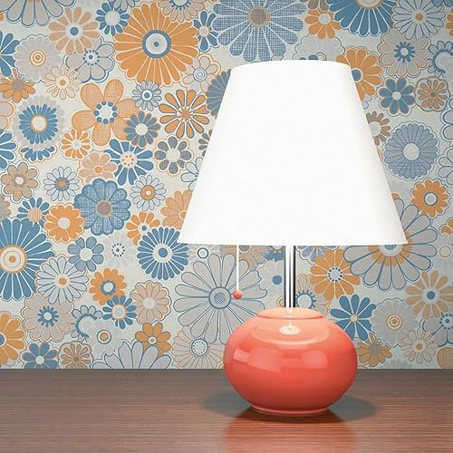 Lenni Flowers M1-No.10924 Papier peint intissé Bleu Orange Tadessi 8,50 m x 0,53 m