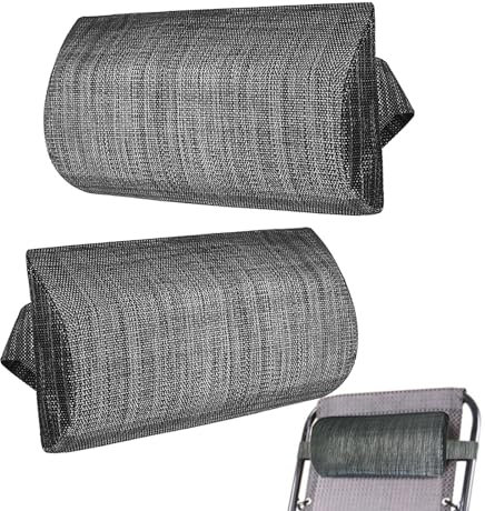 Nackenkissen Für Gartenstühle, Nackenkissen Stuhl,1/2 Halskissen Für Liege, Verstellbare Sonnenkissen Mit Riemen, Halsstütze Kissen Kopfstütze Kissenstühle, Gartenliegerkissen