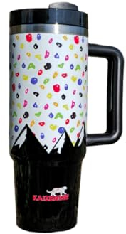 KAIZENINE 30oz Tumbler Rock Climbing Thermal Drinks Sports Bottle Insulated Camping Gym Bouldering Cup Gift for Climber Leak Proof Drinks Flask Present for Climber 24hrs Cold & 12hrs Hot
