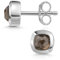 Materia Rauchquarz Schmuck Silber 925 Ohrstecker - Edelstein Ohrringe SO-340-Rauchquarz