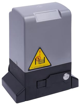 550W Schiebetorantrieb für Hoftür Villentor, Toröffner Komplett Set bis 1200KG, Schiebetor Motor Fernbedienung Garagentoröffner + 6 * 1m Stahl Zahnstange