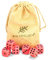 6, 12, 20, 30 oder 50 hochqualitative Würfel von Waldfelsen® Standardgröße 16 mm Acrylwürfel Knobel Spielwürfel Dice 6-seitig sechsseitig Spielzubehör Set mit Stoffbeutel (Rosa, 6 Stück)