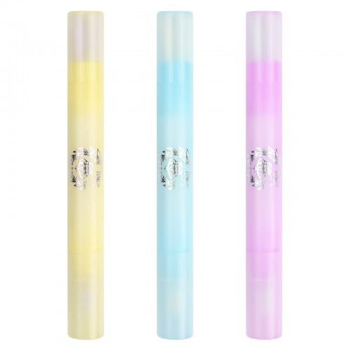 Dokeno 3 Pezzi Penna Correggi Smalto Nail Remover Correzione Pen Penna Correttore Manicure Rimozione Smalto per Unghie Senza Solvente Nail Edge Cleaning Pen con 9 Punte di Ricambio