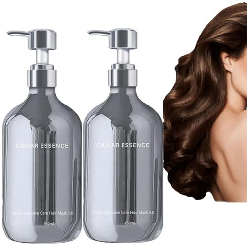 CXPMY Caviar Aminosäuren Shampoo, Caviar Feuchtigkeitsspendendes & Glättungsshampoo, Caviar Anti-Schuppen Shampoo-Conditioner, Caviar Intensivpflege Haarmaske