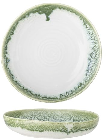 Bloomingville Creative Collection Prim Servierplatte, Grün, Steingut, T25xH5 cm