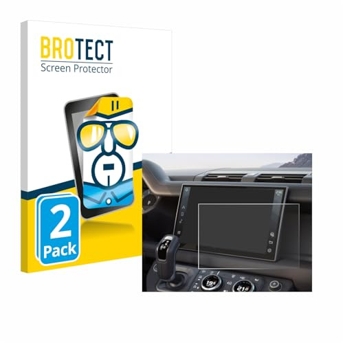 BROTECT Schutzfolie für Land Rover Defender (2025) 10 | 2 Stück Transparenter Displayschutz Made in Germany Klare Displayschutz-Folie Clear Einfache Montage Case-Friendly
