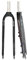 Forcella Rigida per Mountain Bike in Lega di Alluminio 26 27.5 29 Universale 1-1/8'' Dritta 1-1/2 Conica Freno A Disco Forcella Anteriore A Sgancio Rapido 9 * 100mm(Straight,29in)