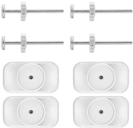 8pcs Baby Gate Extension Rods Kit, 4 Dog Gate Wall Protector with 4 Pet Stair Gate Screws, Baby Gate Threaded Spindle Rods for Protecting Baby Pet