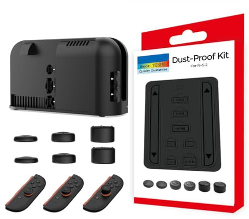 Capuchons de joystick pour Nintendo Switch 2 (2025) - Port en silicone - Anti-rayures - Anti-poussière - Capuchons de joystick pour Switch 2 Joycon