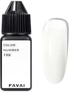 FAVAI Airbrush Gel Nail Polish #102 Weiß, 15 ml, ohne TPO, Airbrush-Gel, ohne Verdünnung, Airbrush-Spray, French Maniküre, Farbverlauf, Nail Art, Baby Boomer, UV-Nageldekoration