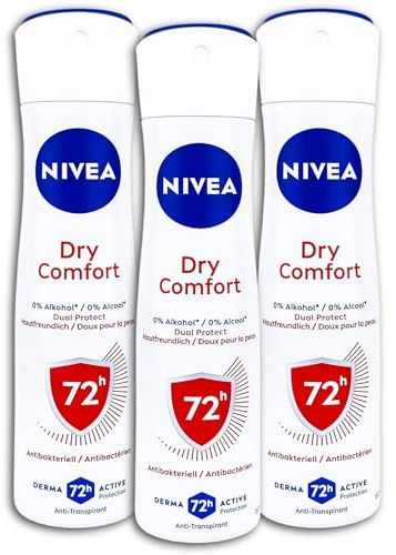 3 er Pack NIVEA Dry Comfort Anti-Transpirant Spray Deodorant 3 x 150 ml