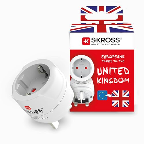 SKROSS 1.500230C-E, Europe to UK Reiseadapter fur Reisen aus Europa in United Kingdom