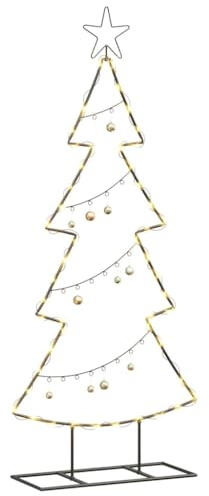 vidaXL Metall Weihnachtsbaum Schwarz 125 cm Stahl