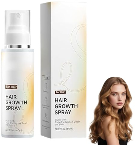 Hair Growth Spray, Professional Hair Strengthening spray, Hair Grow sprays, Stronger Fuller Loss Sprays, Natural Hair Thickening Serum for Dry Damaged Hairs 60ml (1 Bottle)