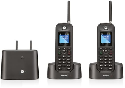 Motorola Voice O202 Professionelles kabelloses Telefon-Set | Lange Reichweite bis zu 1 km, IP67 wasserdicht und staubdicht, Industrielle Verwendung, Freisprecheinrichtung