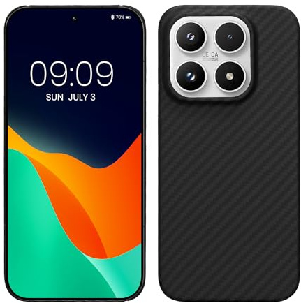 kalibri Schutzhülle kompatibel mit Xiaomi 17 - Hülle Aramid - Handy Cover Case Handyhülle Schwarz matt