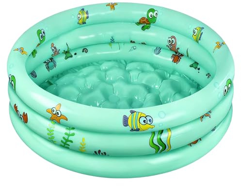 Piscina Hinchable Infantil ø 100 cm,Piscina Inflable Pequeña para Niños,Piscinas Infantiles para Niños,Piscina Hinchable Familiar de 3 Anillos para Familia Exterior Jardín Patio Interior Agua Juego