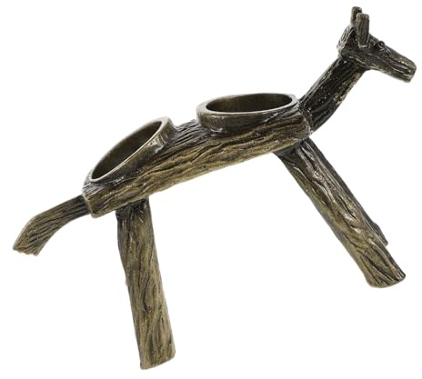 Milisten Decorative Zinc Alloy Bottle Stopper Holder Rack with Abstract Horse Shape and 2 Holes, Sturdy Organizer for Wine Stoppers, Easy Cleaning Countertop Rack for Restaurants and Hotels