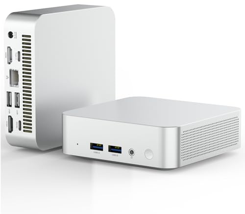 Mini PC Intel N3160(4C/4T) 8GB RAM 128GB SSD(Support 2T) windows/RJ45 LAN 1000M/USB*4/USB-C*2 /HDMI*2 4K Dual Display 2.4G/5G WiFi & BT4.2 Mini Desktop Computer for Home/Office/Business