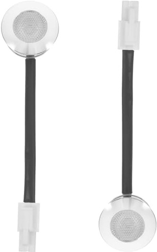 ELEOUTI Luces LED Redondas para Campana Extractora, Pack de 2 Unidades, Bombillas de Vidrio y Metal para Iluminación en Cocina y Vinotecas