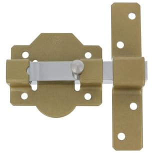 Amig - Cerrojo de Sobreponer para Puertas de Entrada o Traseras Mod. 1P - 105 x 165 mm - Pasador de Alta Seguridad - Pestillo sin Llaves - Acero Martelé