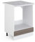 Vicco Herdumbauschrank R-Line, Herdschrank, Grau/Weiß, 60 cm, AP Marmor