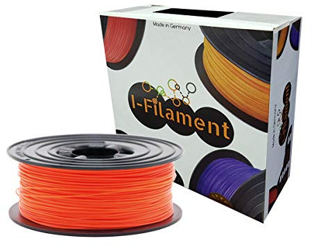 I-Filament 3D PLA Filament 1,75mm 1kg Vakuum Verpackt Spule (Neon-Orange, PLA)