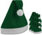 Storfisk fishing & more 10 Stück Nikolausmützen Weihnachtsmützen mit Umschlag und Bommel, Farbe :Grün