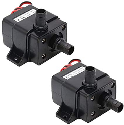 Hailege 2pcs Water Pump 240L/H DC 12V 4.2W Micro Brushless Pump 3M Pumping Head Ultra Quiet Water Pump for Pool Aquarium Fish Tank