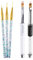 LWBTOSEE 2PC Nail Ombre Pinsel Nail Art Malerei Pen Pinsel UV Gel Politur Farbverlauf Farbe Strass Kristall Acryl Nail Tuschefüller (D)