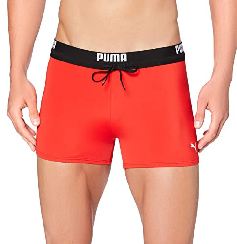 PUMA Traje De Baño Con Logotipo, Bañador Para Hombre, Rojo, M