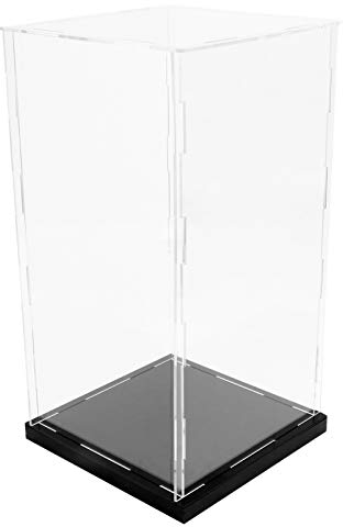 Cabilock 1 Boîte Couvercle Anti-poussière De La Boîte D'affichage Support De Bureau Vitrine De Figurines Vitrine en Verre Vitrines en Verre Support Carré Un Verre Artisanat Modèle Acrylique