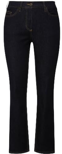 Ulla Popken Damen Slim-jeans Jeans, Dark Blue Denim, 32W / 30L EU