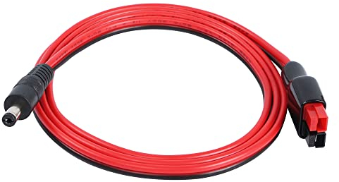 QIANRENON 5,5mm*2,1mm auf 45A Solarpanel Anschluss Adapterkabel 16AWG DC5521 Stecker auf Sonnenkollektor Kabel, für Anderson Solar Tragbare Generatoren Energiespeicher RV, 1,2m/3.9ft