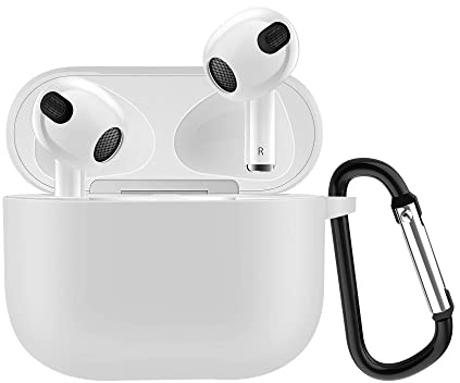 CoverKingz Hülle kompatibel mit AirPods 3 - Silikon Schutzhülle Cover - Case Tasche Weiß