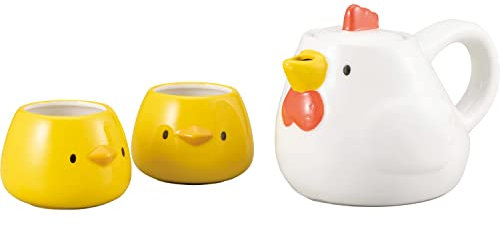 SAN3750 Süßes Tafelgeschirr Tasse Tee Set, ca. 600 ml, Küken, Eltern und Kind