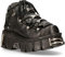 New Rock Stivaletti Unisex 106 S1 Neri Metallizzati con Plateau Stile Gotico Punk 3