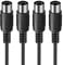 FORE 3m 2-Pack Male to Male 5-Pin DIN MIDI Cable Compatible with MIDI Keyboard/Synthesizer/Guitar Multi Effects/Audio Interface/Audio Mixer/Auido Amplifier/External Sound Card/Black