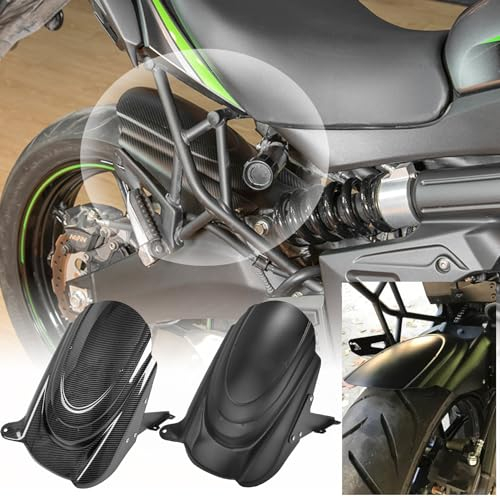 TAZGANTAX Moto Pneumatico Posteriore Hugger Parafango Per VER-SYS 650 VER-SYS650 KLE650 2007-2022 2016 2017 2018 2019 2020 2021KLE 650 parafango ruota posteriore paraspruzzi (Nero)