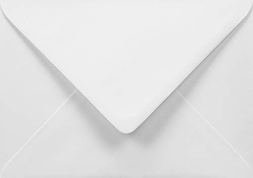Netuno 50 Briefumschläge Weiß DIN B6 12,5 x 17,5 cm 100g Umschläge ohne Fenster Spitzklappe Nassklebung Briefkuverts Briefhüllen Papier Geschäfts- Einladungsumschläge