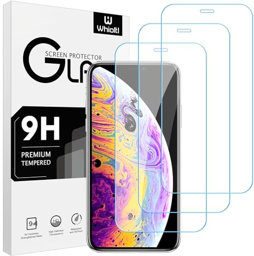 Whioltl 3 Pièces Verre Trempé pour iPhone 11 Pro Max et iPhone XS Max 6,5 Pouces, Ultra Résistant Film Protection écran, sans Bulles d'air, 0.33mm, Dureté 9H Glass, Anti Rayures, HD Transparent