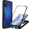 Hülle Kompatibel mit Samsung A21S 360 Grad Stoßfest Schutzhülle Rundumschutz Cover Case mit Eingebautem Displayschutz Robust Bumper Durchsichtig Handyhülle für Samsung Galaxy A21S - Schwarz