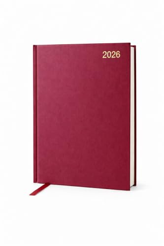 Top Sale Jahreskalender 2024 Tag pro Seite/Wochenansicht, A4/A5, mit festem Einband (A4 Tag pro Seite, Termin, Kastanienbraun)