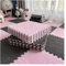12-teilige Puzzle-Spielmatte, Flauschige Plüsch-Teppichfliesen, Quadratisches Schaumstoff-Teppich-Set, Schaumstoff-Bodenfliesen Für Spielzimmer, Schlafzimmer, 30 X 30 cm(Color:Rosa+Grau)
